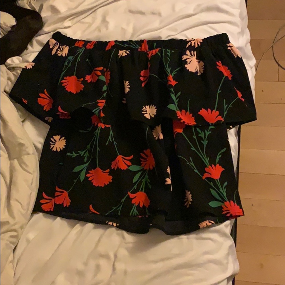Top shop off the shoulder floral top
